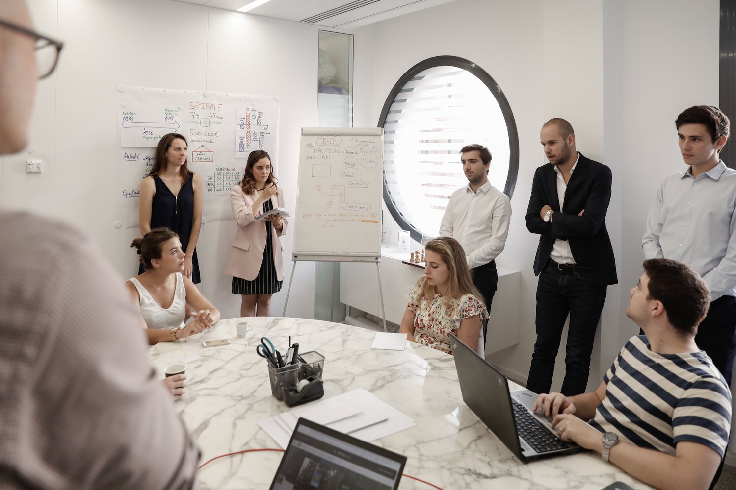 L'équipe WeShareBonds en salle de réunion